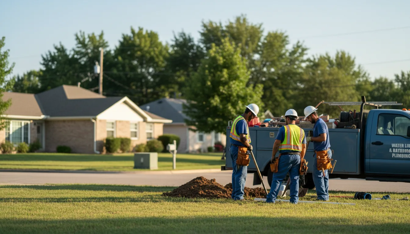 Residential water line and bathroom plumbing service in Farmington, MI